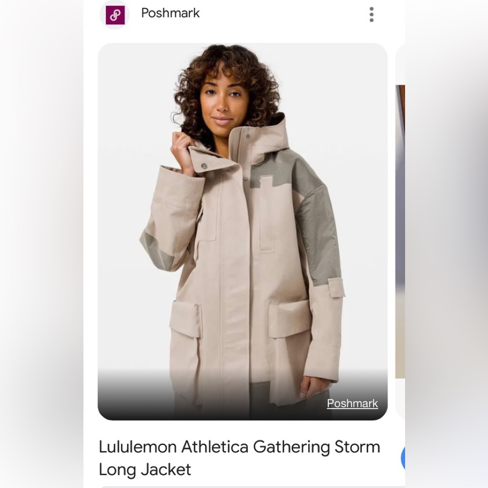 NWT Lululemon size 8 Gathering storm long jacket